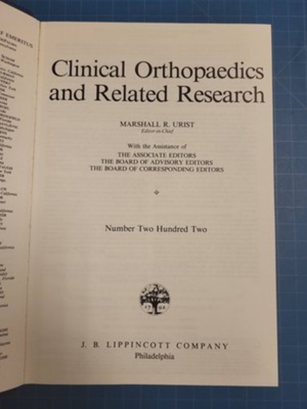 Clinical Orthopaedics Related Research Journal Number 202 January 1986 Book - Picture 4 of 7